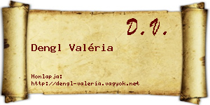 Dengl Valéria névjegykártya